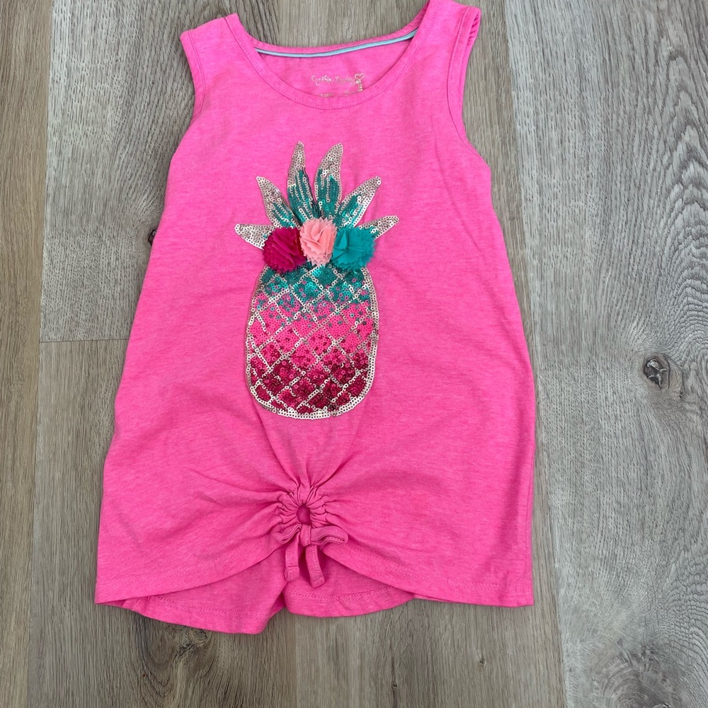 Cynthia Rowley ' Pink Pineapple Tank Top - Cute Summer Tee